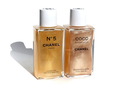 chanel no 5 body oil with glitter|chanel body oil shimmer.